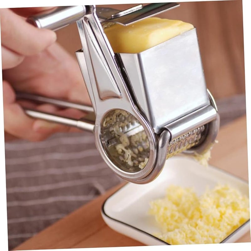 Stainless Steel Rotary Cheese Grater Multi Functional Cutter For Vegetables Chocolate - Image 2